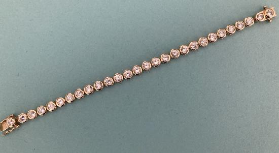 LARGE C Z LINE BRACELET
