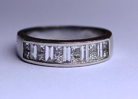 PLATINUM HALF ETERNITY RING
