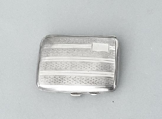 SILVER 1920S CIGARETTE   CARD CASE 