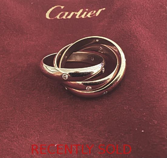 CARTIER DIAMOND SET TRINITY RING CARTIER DIAMOND SET TRINITY RING