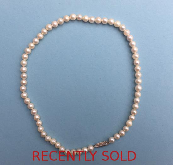 DAINTY ROW CULTURED PEARLS 