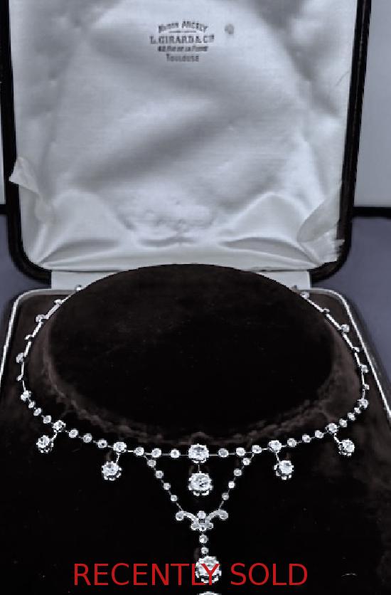 FANTASTIC FRENCH DIAMOND EDWARDIAN NECKLACE