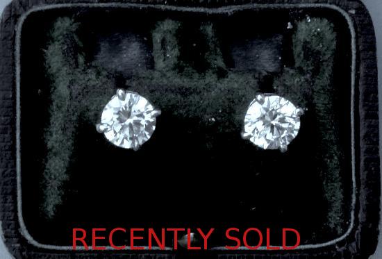 LARGE DIAMOND SOLITAIRE EARRINGS LARGE DIAMOND SOLITAIRE EARRINGS