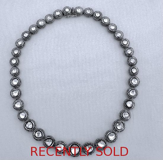 RARE ROSE-CUT DIAMOND NECKLACE RARE ROSE-CUT DIAMOND NECKLACE