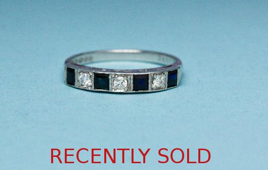 SAPPHIRE AND DIAMOND ETERNITY RING