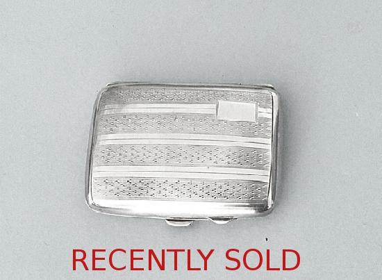 SILVER 1920S CIGARETTE   CARD CASE 