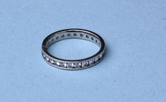 STYLISH CHANNEL-SET DIAMOND FULL ETERNITY RING
