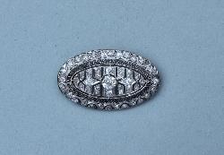 Antique Platinum Diamond Brooch