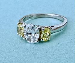 Certificated Diamond Three Stone Ring.