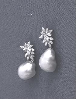 Fabulous Baroque Diamond Earrings.