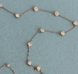 Fabulous Long Gold Guard Chain With Diamonds 