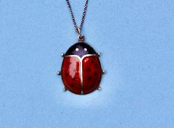 Great David Anderson Enamel Lady-bird Pendant