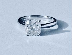 Large Cushion-cut Diamond Solitaire