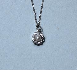 Pretty Pearl And Diamond Pendant