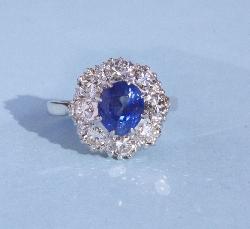 Sapphire And Diamond Cluster Engagement Rinmg