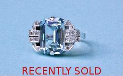Aquamarine And Diamond Cocktail Ring