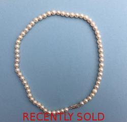 Dainty Row Cultured Pearls 