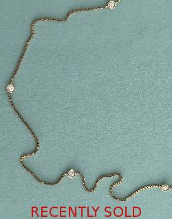 Gold Neck Chain With Diamonds. 