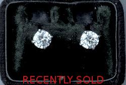 Large Diamond Solitaire Earrings