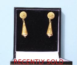 Retro Stylish Gold Drop Earrings 