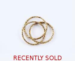 Three Colour  Gold Triple Band Ring