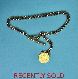 Vintage Albert Watch Chain With Sovereign