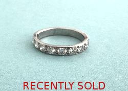 Vintage Platinum Diamond Half Eternity Ring 