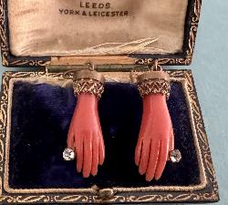 Victorian Coral Earrings