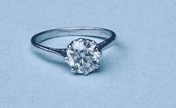 Vintage Diamond Solitaire Engagement Ring