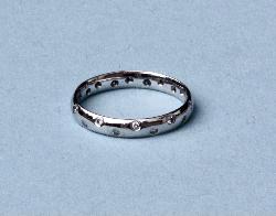 White Gold Wedding Band With Diamonds